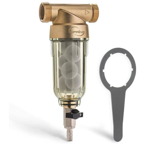 iSpring WSP-50SL Préfiltre à Sédiments 50 Microns avec Siliphos, Anti-Tartre, 3/4"–1"