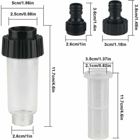Kit 2 Filtres à Eau 3/4" Pour Tuyau Arrosage Et Nettoyeur Haute Pression - Protection Pompe