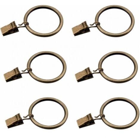 15 Anelli Per Tende In Metallo Nero – Diametro 3,8 Cm – Adatti Per Aste Fino A 3,2 Cm – Finitura Opaca