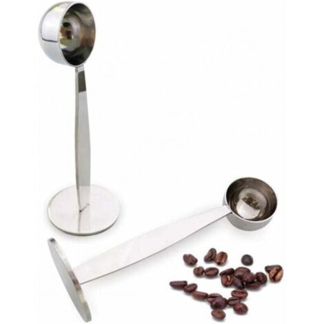YUESIKJ Dosatore Per Caffè 58 Mm In Acciaio Inox - Manico Con Doppio Gancio Per Macinino E Portafiltro - 3