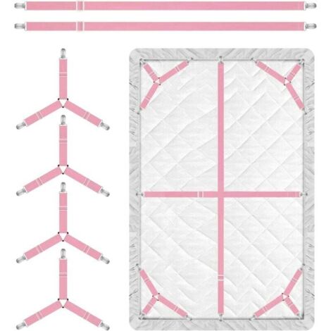Elastico Crisscross Letto Materasso Lenzuolo Cinghie Clip Triangolo Pinze Supporto Fissaggi Bretelle (Bianco) | Leroy Merlin