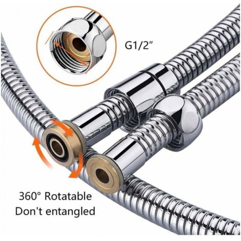 Braccio Estensione Doccia In Acciaio Inox 80mm – Raccordo Filettato G1/2 Maschio/Femmina – 2 Pezzi Per Una Doccia Più Comoda - 3