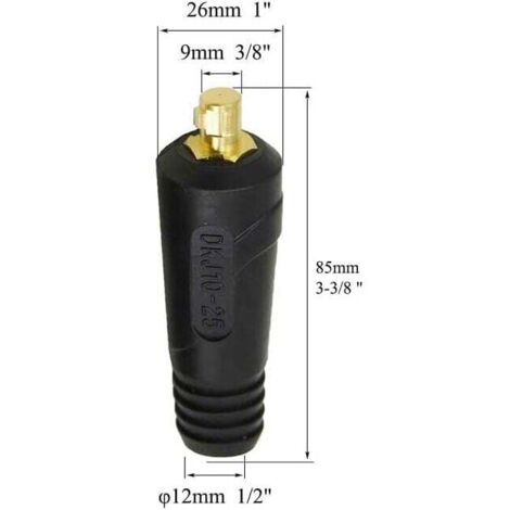 RIVERWELD Attacco Rapido Dinse 315A Per Saldatura TIG - Connettore Pannello EDKJ35-50, Presa E Spina Per Cavo 35-50mm