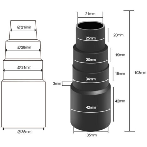 Raccordo per Tubo Flessibile in ABS CANPL ø 125 mm
