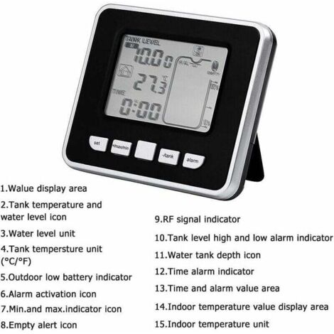 Wasserstand Sensor Wasserstandsensor Ultraschall-Wassertank-Flüssigkeitstiefenstandsensor ...