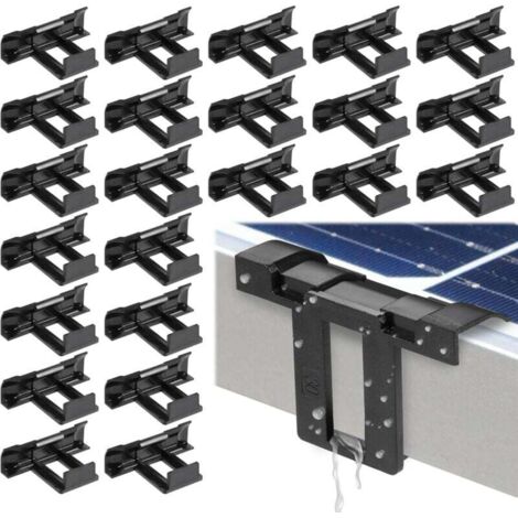 Produktbild von 30 Stück Solar-Reinigungsclips – 30/35/40 Mm, Für Rahmen, Automatische Wasserableitung, Langlebiges Polymer