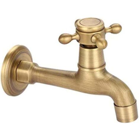 An der Wand montierter Wasserhahn, länglicher einzelner Kaltwasserhahn