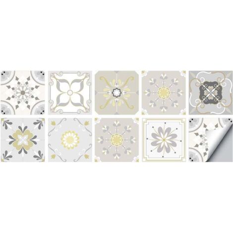 RE-COVERTILES 36 Stück Fliesen-Aufkleber 10x10 Cm | Selbstklebend, Für Bad & Küche | Made In Italy