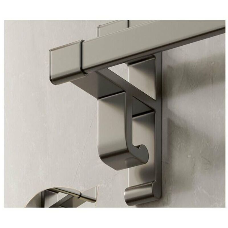 Porta Asciugamani Dritto Da Muro 30 Cm In Acciaio Cromo Serie Easy - Foto 6