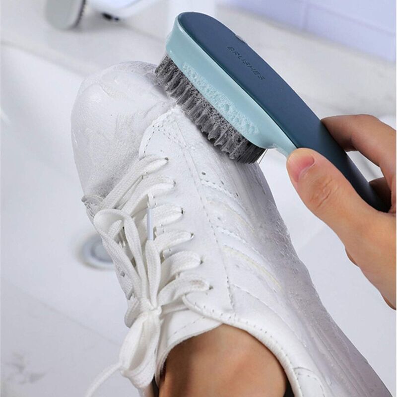 Spazzola Per Scarpe Con Manico Lungo, Setole Morbide, Materiale ABS, Dimensioni 20.5x4x4 Cm, Per Pulizia Casa E Lavanderia