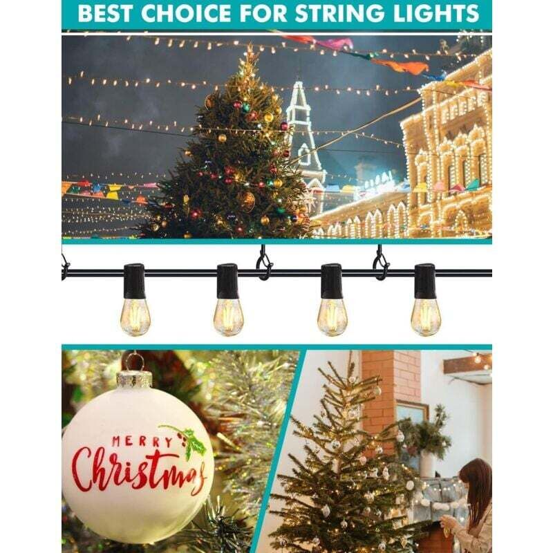 Ganci Per Luci Da Esterno KZQ, Ganci Per Luci Natalizie, 50 Ganci In Acciaio Inossidabile Clip Per Luci Da Esterno Per Grondaie 88863065