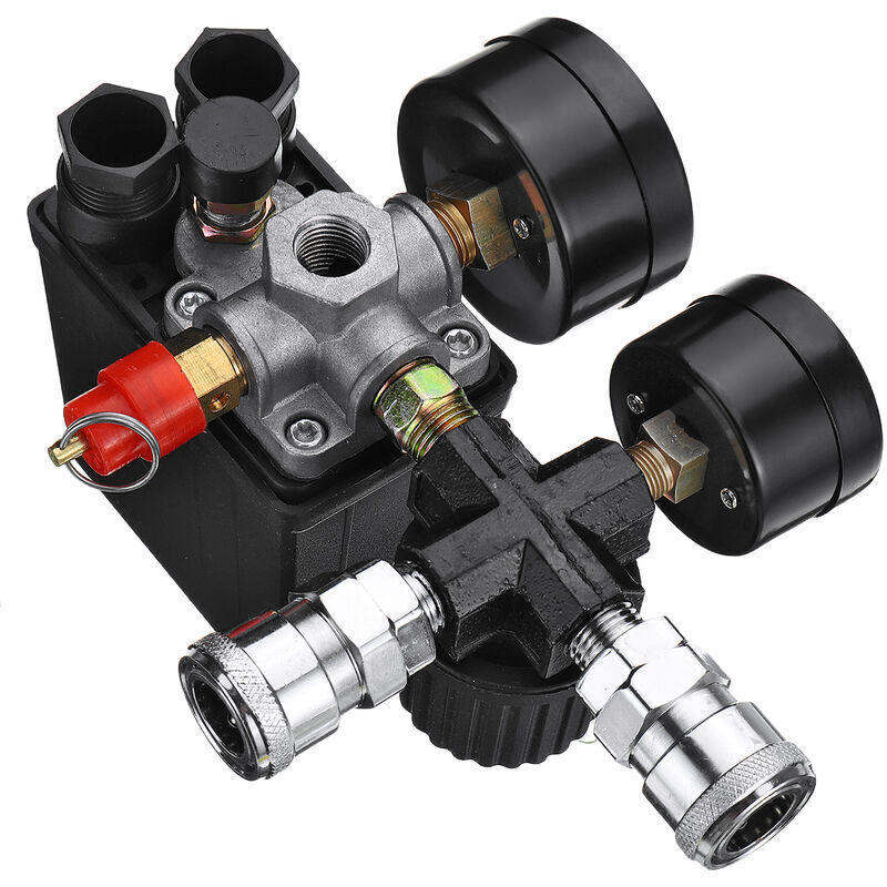 PATIKIL Manometro Pressione Aria 0-180 Psi, Attacco G 1/8" Posteriore, Cassa Metallo, Per Compressori E Sistemi Pneumatici