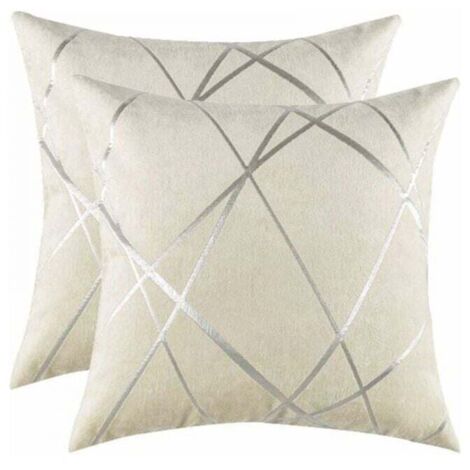 Set Di 4 Federe Per Cuscini Decorative 45x45 Cm - Grigio Con Motivi Bohemien E Geometrici