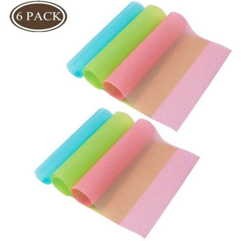 Anseom 8 Pezzi Tappetini per Frigorifero 29 x 45 cm Tappetino Frigorifero EVA Antibatterici Tappetino Frigo Non-Adesivo Lavabile per Frigorifero Cassetti Tovagliette Cucina
