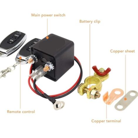 Interruttore Di Isolamento Batteria 12V 200A Con Doppio Telecomando Wireless, Per Auto Camper Camion