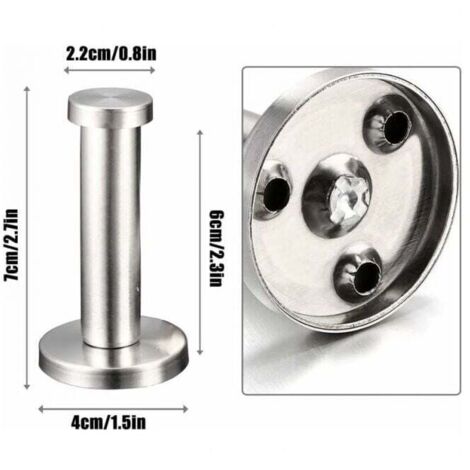 Porta Asciugamani Da Parete Per Bagno - 2 Anelli In Acciaio Inox 304, Nichel Spazzolato, Design Rotondo Moderno
