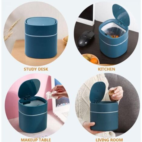 CHILDWEET Mini Cestino Della Spazzatura in Plastica Con Coperchio A Forma Di Orso Per Camera Da Letto Contenitore Sottile Per Scrivania