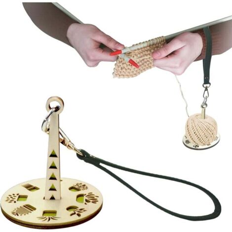 Porta-filati Portatile Con Cinturino Da Polso, Organizer Per Filati Con Cinturino Da Polso E Supporto In Legno Previene I Grovigli Per Lavorare A Maglia Senza Sforzo In Movimento Verde 88915141