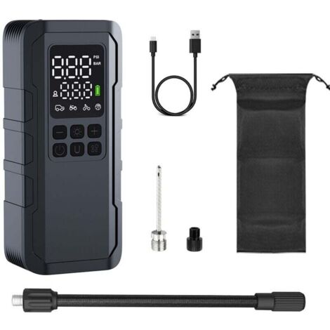 COCHEJUGAR Compressore D'aria Portatile Senza Fili, Pompa Per Pneumatici 7800 MAh, Doppia Alimentazione 12V, Gonfiaggio Rapido, Display LCD, Spegnimento Automatico, 150 PSI