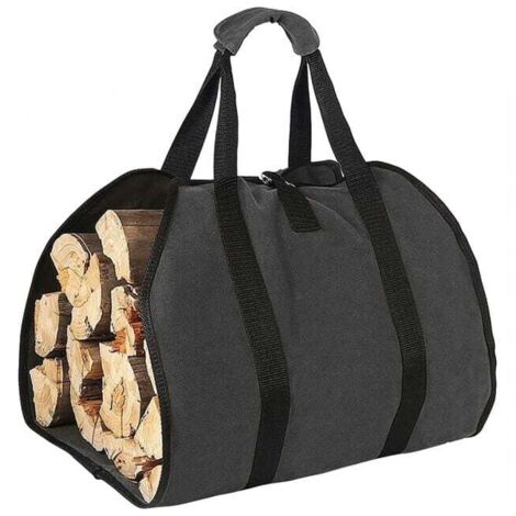 Borsa in tela porta legna da ardere di grande capacità for