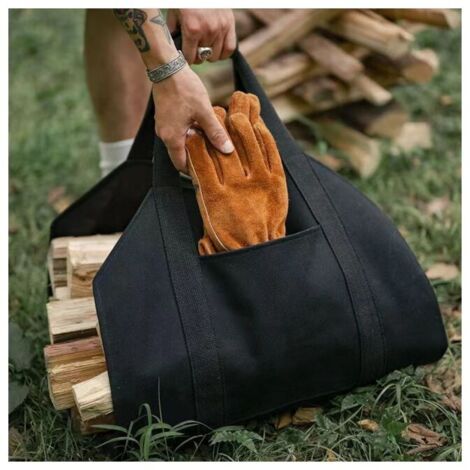 Legna da ardere Rack in pelle legno Log Storage accessori per camino supporto le