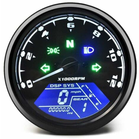Contachilometri Digitale LCD Universale Per Moto 12V – Con Tachimetro, Contagiri E Luce Notturna, Impermeabile E Antiurto