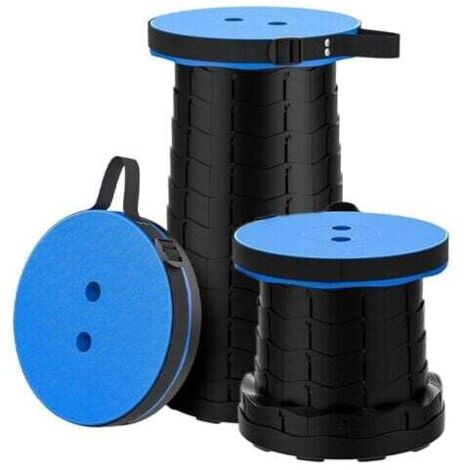 Sgabello Pieghevole Portatile Blu – Leggero, Resistente Fino A 150 Kg, Per Campeggio, Coda, Casa, Esterno