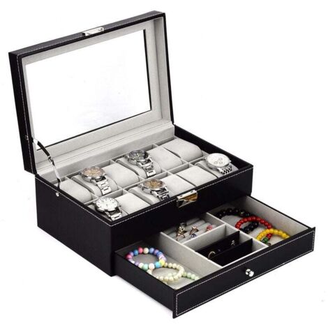 Portacondimenti 6 scomparti + zuccherino in vetro PS 62x18,5x16,5cm