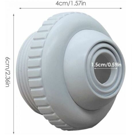 Ugello Di Ingresso Per Piscina Girevole 360°, Diametro 32/38 Mm, Raccordo Di Sfiato In Plastica Blu