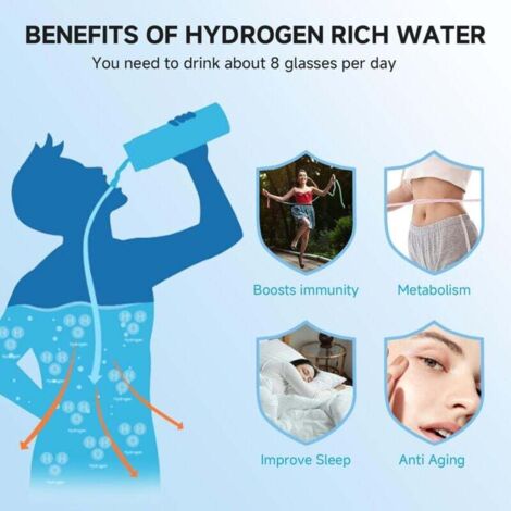 Generatore di bottiglie d'acqua a idrogeno da 280ml con tecnologia SPE PEM ricco