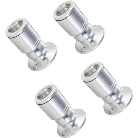 Mini Riflettori|Set Di 4 Mini Faretti Da Incasso In Alluminio A LED 3000K Con Trasformatore LED Dimmerabile Argento