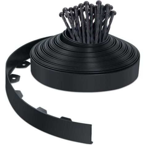 40 Picchetti Da Giardino In Plastica Nera – 200 Mm – Per Reti, Teloni E Tessuti Paesaggistici – Fissaggio Al Suolo - 3