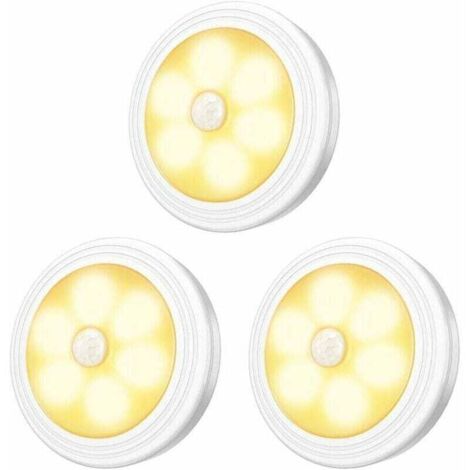 Luci LED per mobili, confezione da 3, luce notturna a LED, sensore di ...