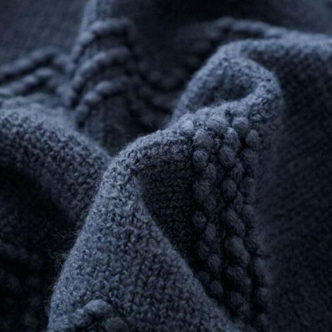 Coperta Decorativa BOURINA Lavorata A Maglia, 127 X 152 Cm, 100% Acrilico. Morbida, Calda, Con Motivo Geometrico. Perfetta Per Divano E Letto. - 5
