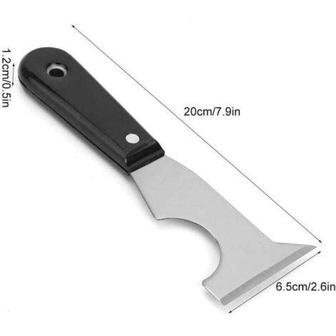 TOPINCN Raschietto Multifunzione Per Apicoltura, Acciaio Inox Con Impugnatura In Legno, 27 Cm - 6