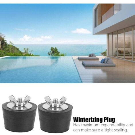 6 Tappi Invernali Per Piscina - Misure 32, 38 E 51 Mm - Tappi In Gomma Con Bulloni In Acciaio Inox Per Tubi Di Scarico Intex E Accessori Piscina - 5