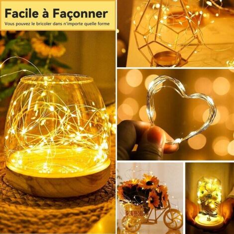 LEECOCO 20 Luci A LED Per Bottiglie Con Tappo In Sughero - 10 Pezzi, Bianco Freddo, Per Matrimoni E Feste - 2