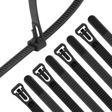 Fascette Fermacavi Riutilizzabili On1shelf – Nylon 6.6, 7,6 X 370 Mm, Confezione Da 50, Resistenti UV