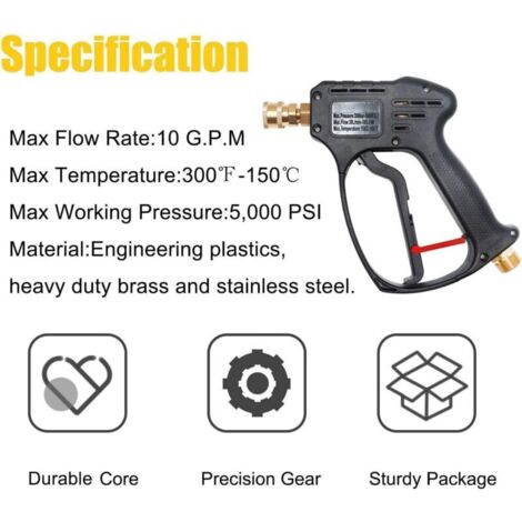 Pistola Per Lavaggio Auto Ad Alta Pressione 4000 PSI Con 5 Ugelli Per pistola-per-lavaggio-auto-ad-alta-pressione-4000-psi-con-5-ugelli-per
