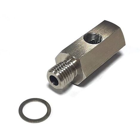 Adaptador en T para sensor de presión de aceite turbo M12x1,5 1/8 NPT de acero inoxidable para coche