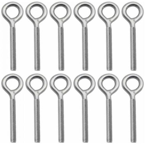12 piezas – Tornillos de ojo M8 de acero inoxidable 304 para máquina de columpios de exterior (1/4)