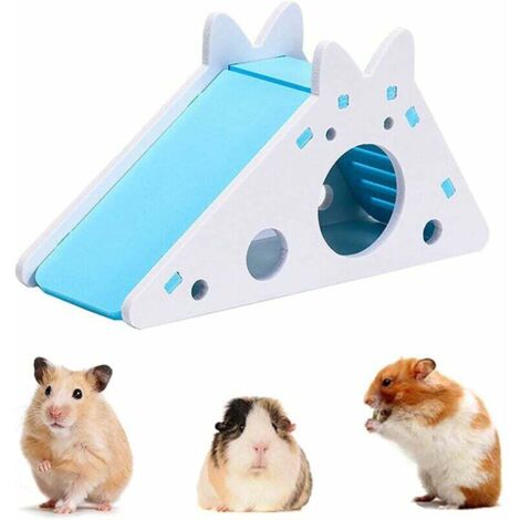 Jaula para hámster, casa nido para hámster, casa con escalera y tobogán, juguete para escalar, juguete de actividad para animales pequeños para eliminar el aburrimiento (1/4)