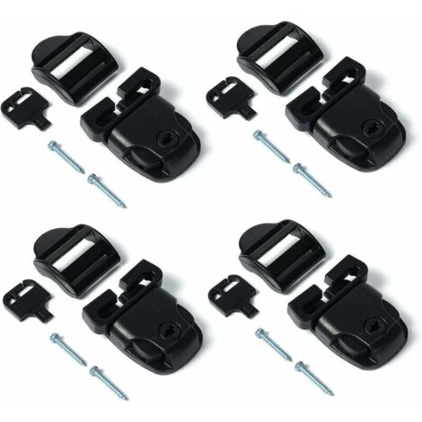 Piezas del pestillo de la cubierta del jacuzzi, kit de reparación del pestillo de la cubierta del jacuzzi con llave y tornillos, correas de la cubierta del jacuzzi, accesorios