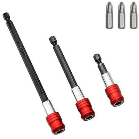 Portabrocas magnético para extensión de brocas, portabrocas para destornillador de impacto, adaptador de extensión para destornillador, portabrocas eléctrico con vástago hexagonal de 1" (1/4)