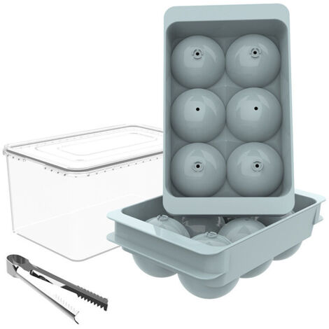 Bandejas de cubitos de hielo grandes, bandejas para whisky, moldes redondos grandes para congelar, cócteles de whisky y bourbon (1,9 pulgadas x 6) (1/4)