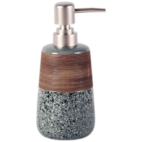 Dispensador de jabón, diseño cepillado estilo nórdico, dispensador de jabón líquido, dispensador de jabón de manos para baño, dispensador de loción espumosa en botella. (1/4)