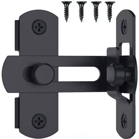 Cerradura para puerta corredera - negra - cerradura de puerta - 90° - cerradura para puerta corredera plegable - perno de bloqueo