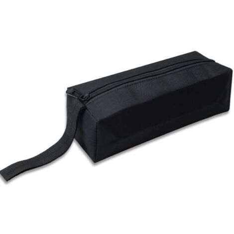 Paquete de bolsas/organizador de tela con cremallera multiusos impermeables para tornillos, clavos y herramientas pequeñas/juego de bolsillo para pernos y tuercas (negro) (1/4)