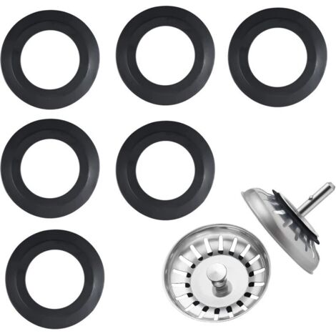 Junta de silicona para fregadero de cocina (54 mm exterior, 32 mm interior), junta de goma de repuesto para desagüe.