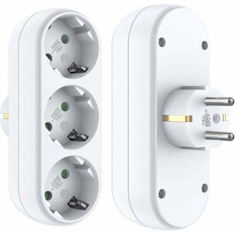 Adaptador de enchufe múltiple sin cable, enchufe de pared blanco, adaptador de carga blanco, cargador USB para cámara (1/4)
